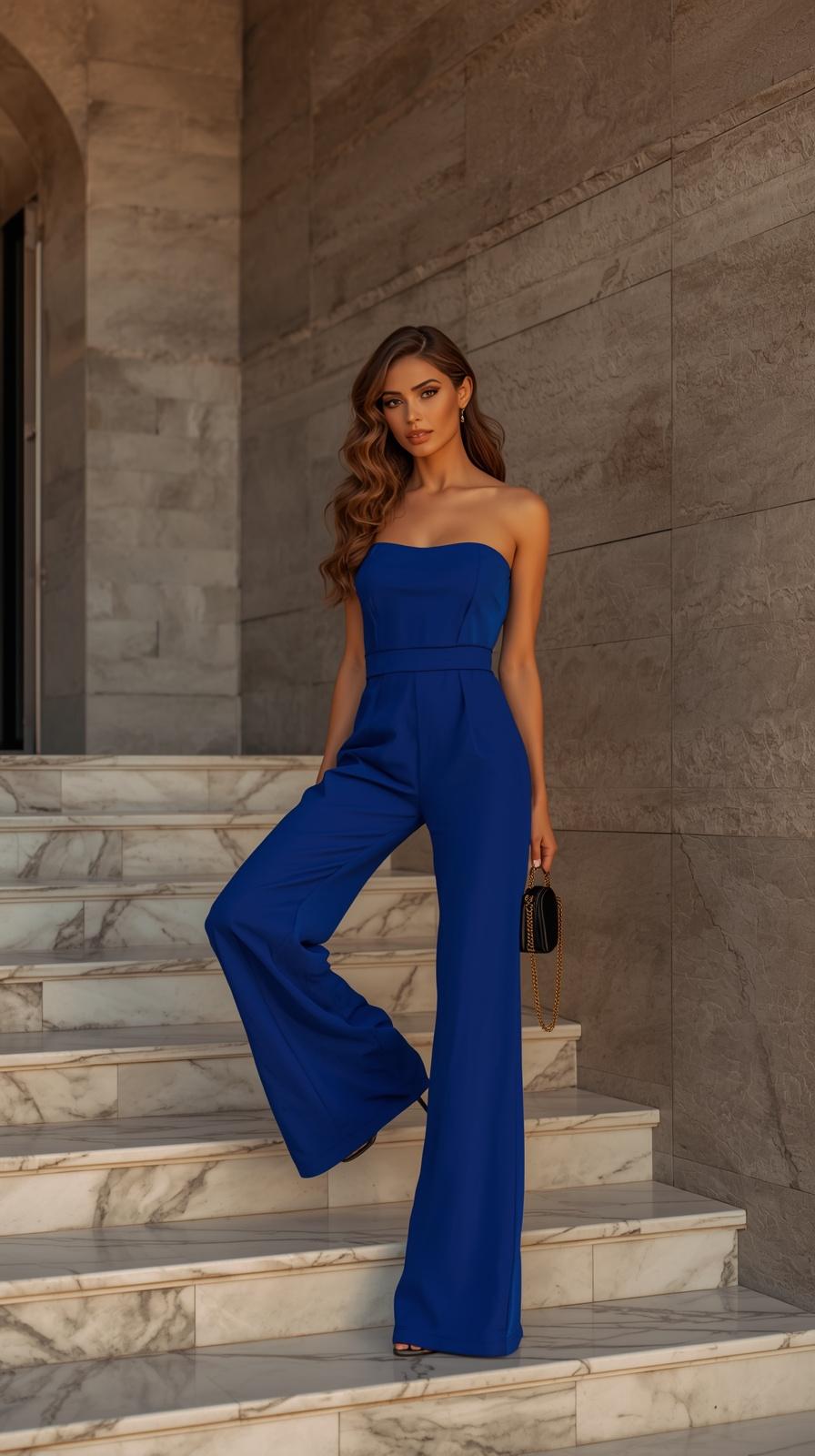 Blue jumpsuit